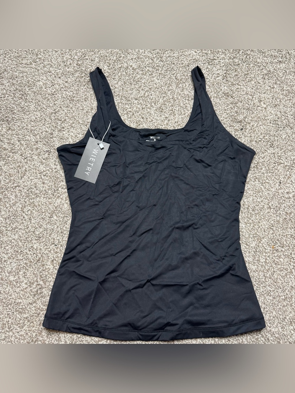 WIETRY Women's Black Tank Top